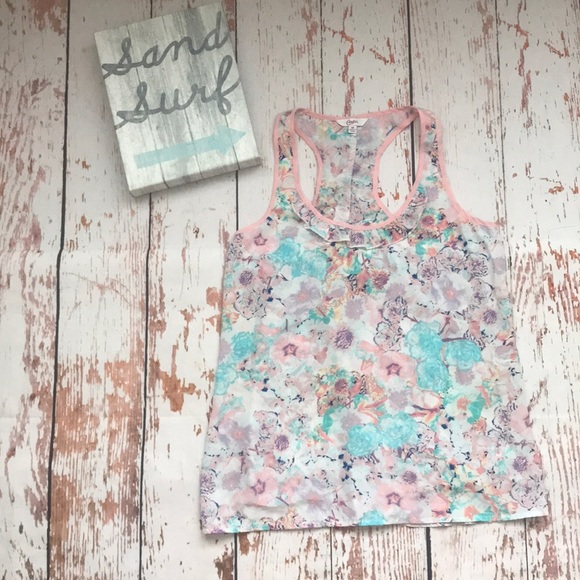 🌵 Candies Floral Ruffle Razorback Tank G4 - Picture 3 of 8